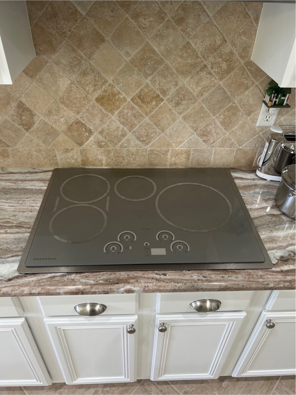 Cooktop Completed custom trim installation